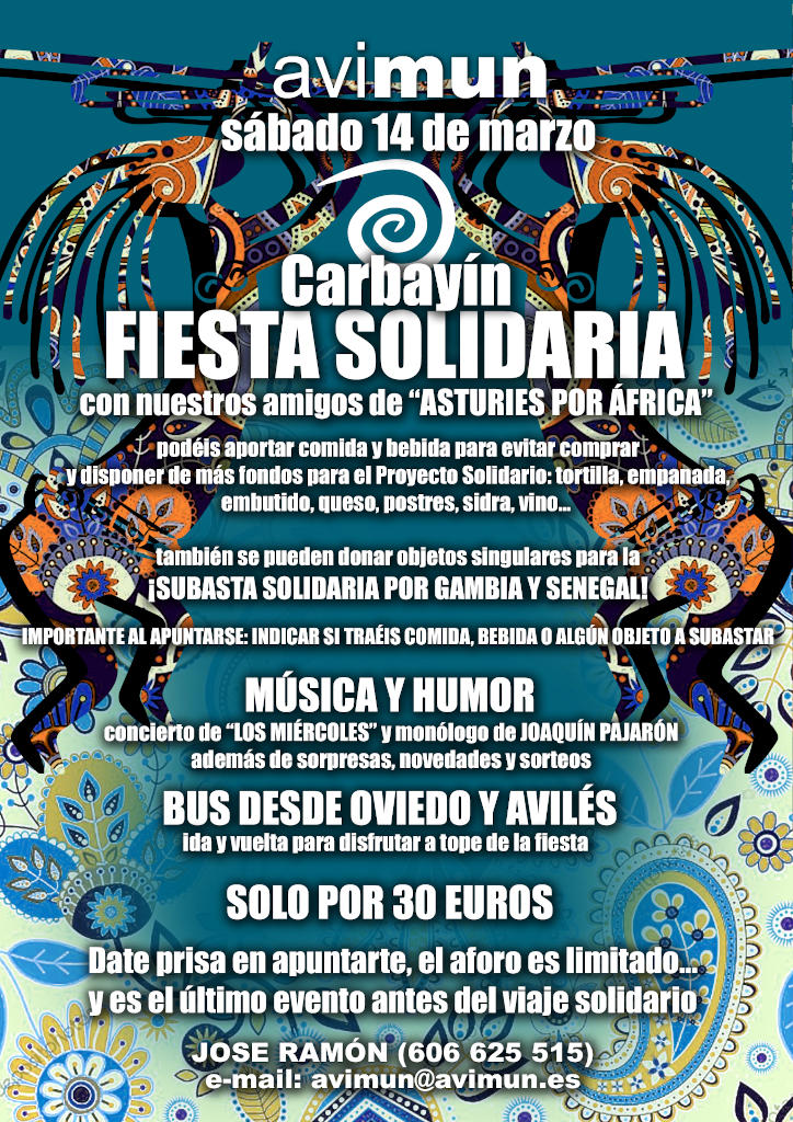 Cartel fiesta solidaria Carbayín